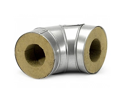 Отвод в оцинковке 590 мм 120 мм 100 кг/м3