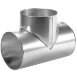 Тройник кожуха из зеркальной нержавеющей стали 160 мм