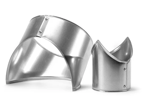 Врезка кожуха из зеркальной нержавеющей стали 910 мм